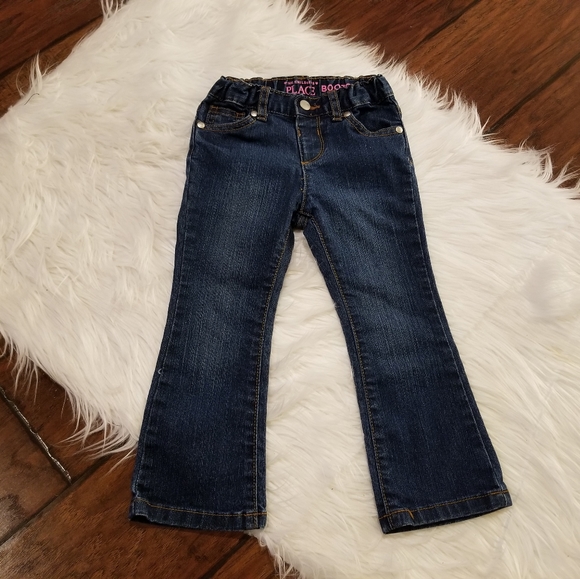 The Childrens Place Jeans Boys Size 8 Denim Adjustable Waistband Bootcut Jeans